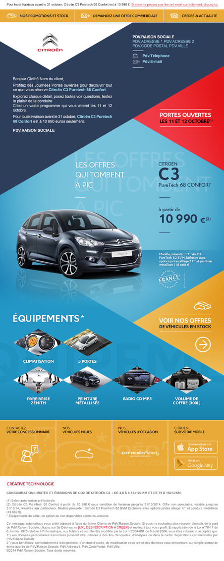 CITROEN : EMAILING CHARTER